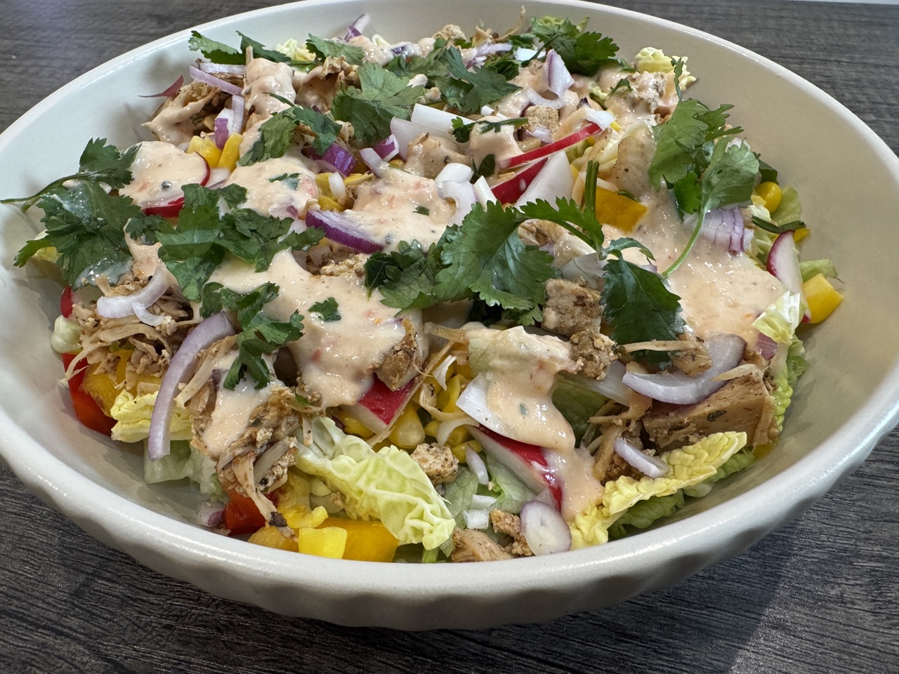 BBQ Tofu Jackfruit Salad