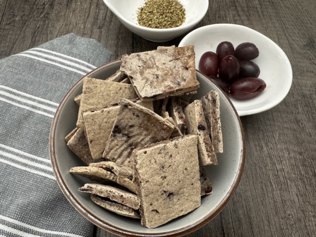 Olive Herb Buckwheat Crackers